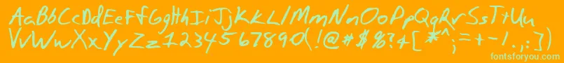 PAULSON  Font – Green Fonts on Orange Background