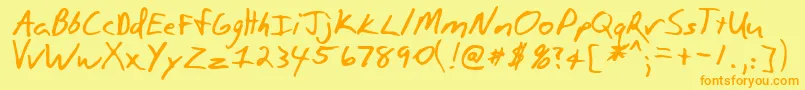 PAULSON  Font – Orange Fonts on Yellow Background