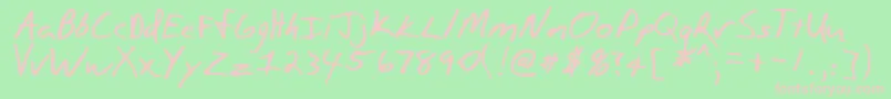 Шрифт PAULSON  – розовые шрифты на зелёном фоне