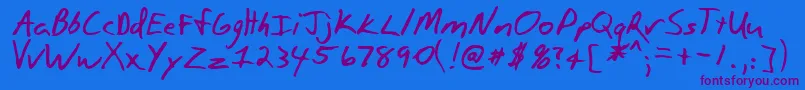 PAULSON  Font – Purple Fonts on Blue Background