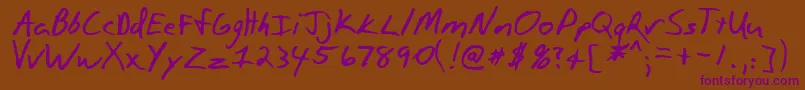 PAULSON  Font – Purple Fonts on Brown Background