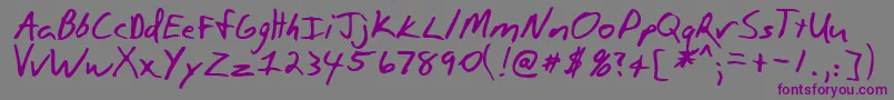 PAULSON  Font – Purple Fonts on Gray Background