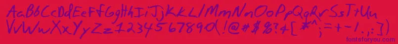 PAULSON  Font – Purple Fonts on Red Background