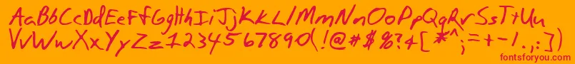 PAULSON  Font – Red Fonts on Orange Background