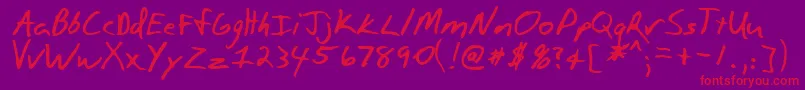 PAULSON  Font – Red Fonts on Purple Background