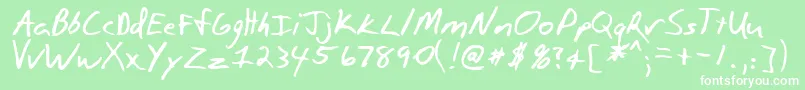 PAULSON  Font – White Fonts on Green Background