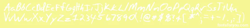 PAULSON  Font – White Fonts on Yellow Background