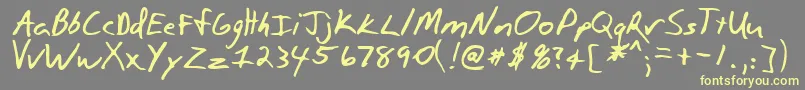 PAULSON -fontti – keltaiset fontit harmaalla taustalla