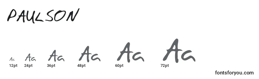PAULSON  Font Sizes