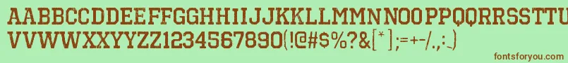 OctinvintagebrgBold Font – Brown Fonts on Green Background