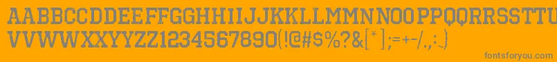 OctinvintagebrgBold Font – Gray Fonts on Orange Background