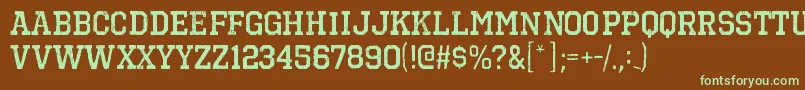 Шрифт OctinvintagebrgBold – зелёные шрифты на коричневом фоне