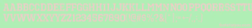 OctinvintagebrgBold Font – Pink Fonts on Green Background