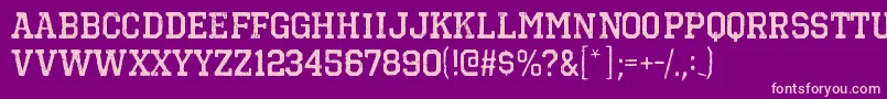 OctinvintagebrgBold Font – Pink Fonts on Purple Background