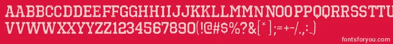 OctinvintagebrgBold Font – Pink Fonts on Red Background