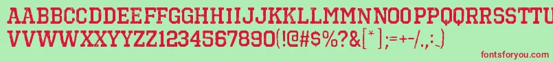 OctinvintagebrgBold Font – Red Fonts on Green Background