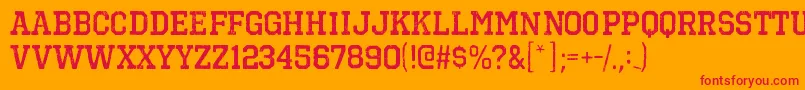 OctinvintagebrgBold Font – Red Fonts on Orange Background