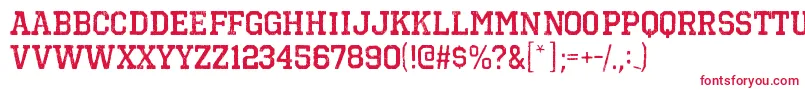 フォントOctinvintagebrgBold – 白い背景に赤い文字