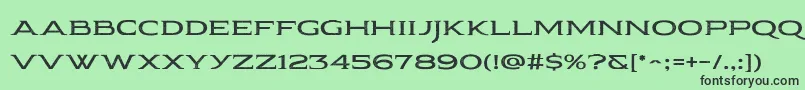 Шрифт Pauraque Serif Rough – чёрные шрифты на зелёном фоне