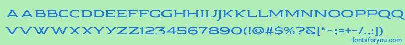 fuente Pauraque Serif Rough – Fuentes Azules Sobre Fondo Verde