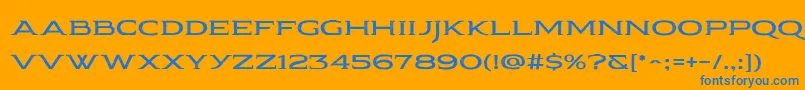 Pauraque Serif Rough Font – Blue Fonts on Orange Background