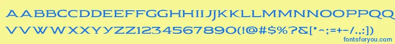 Pauraque Serif Rough Font – Blue Fonts on Yellow Background