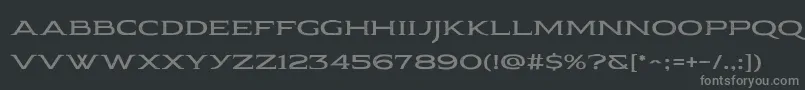 Fonte Pauraque Serif Rough – fontes cinzas em um fundo preto