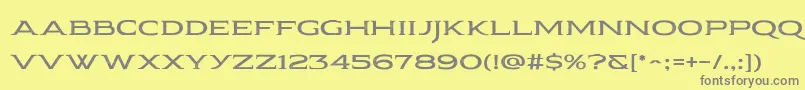 Pauraque Serif Rough-Schriftart – Graue Schriften auf gelbem Hintergrund