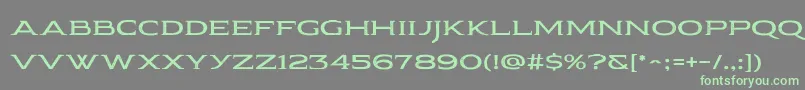 フォントPauraque Serif Rough – 灰色の背景に緑のフォント
