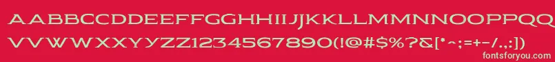 Czcionka Pauraque Serif Rough – zielone czcionki na czerwonym tle