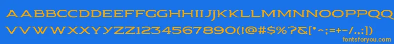 Pauraque Serif Rough Font – Orange Fonts on Blue Background