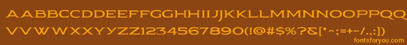 Pauraque Serif Rough Font – Orange Fonts on Brown Background