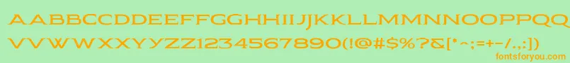 Czcionka Pauraque Serif Rough – pomarańczowe czcionki na zielonym tle