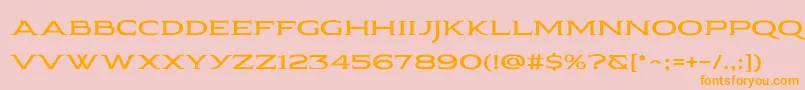 Pauraque Serif Rough Font – Orange Fonts on Pink Background