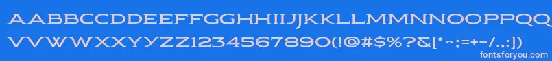 フォントPauraque Serif Rough – ピンクの文字、青い背景