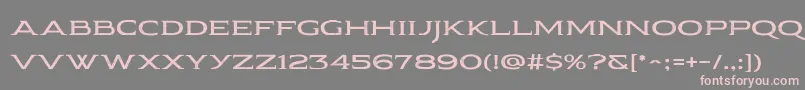 Fonte Pauraque Serif Rough – fontes rosa em um fundo cinza