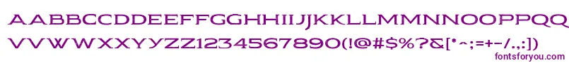 フォントPauraque Serif Rough – 白い背景に紫のフォント
