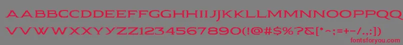 Czcionka Pauraque Serif Rough – czerwone czcionki na szarym tle
