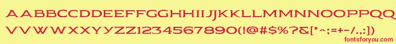 Pauraque Serif Rough Font – Red Fonts on Yellow Background