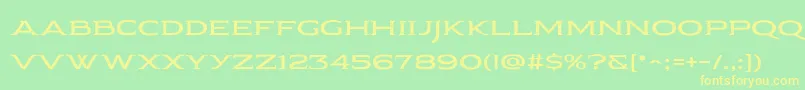 Pauraque Serif Rough Font – Yellow Fonts on Green Background