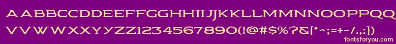 Pauraque Serif Rough Font – Yellow Fonts on Purple Background