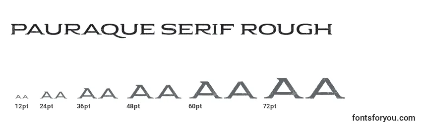 Tamaños de fuente Pauraque Serif Rough