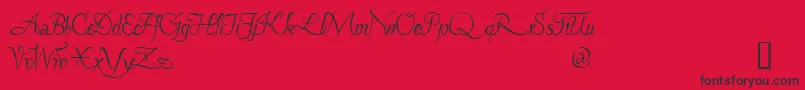 PAVANE   Font – Black Fonts on Red Background