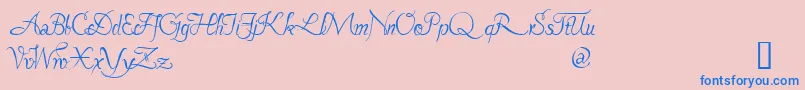 PAVANE   Font – Blue Fonts on Pink Background