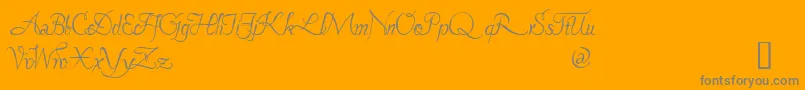 PAVANE  -Schriftart – Graue Schriften auf orangefarbenem Hintergrund