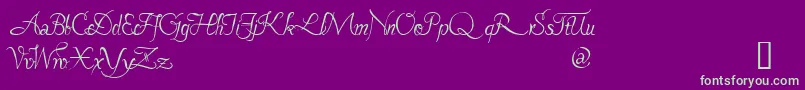 PAVANE   Font – Green Fonts on Purple Background