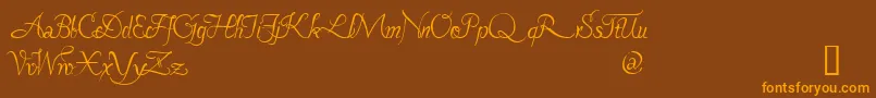 PAVANE   Font – Orange Fonts on Brown Background