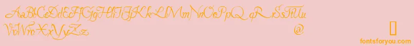 PAVANE   Font – Orange Fonts on Pink Background