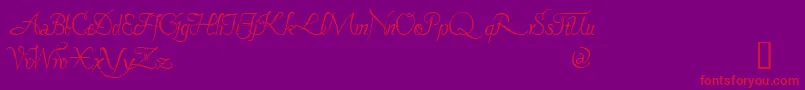 PAVANE   Font – Red Fonts on Purple Background