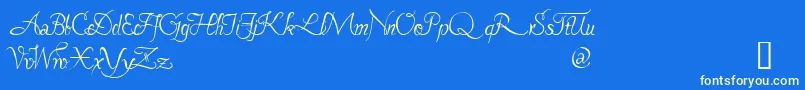 PAVANE   Font – Yellow Fonts on Blue Background